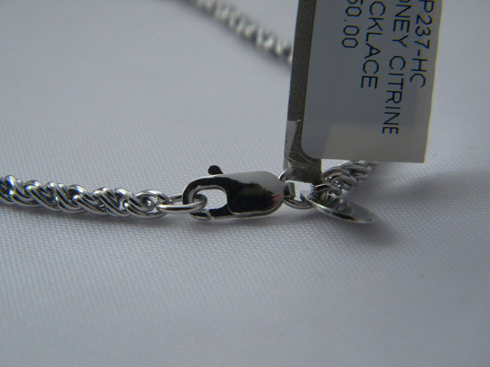 Thumbnail: Sterling Silver/18K Honey Citrine Necklace