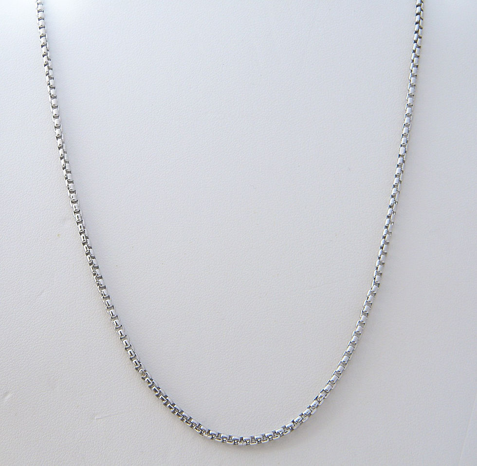 Thumbnail: 14K White Gold 16" Round Box Chain