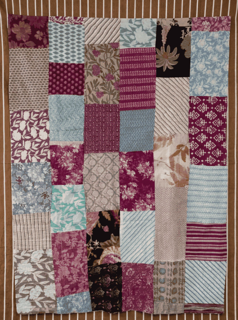 Unique Upcycled Patchwork Sheet Handcrafted in Jaipur in Cotton