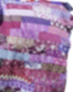 Thumbnail: Lavender Tone in tone patchwork fabric sheet in pure cotton by anamica fashion LLP