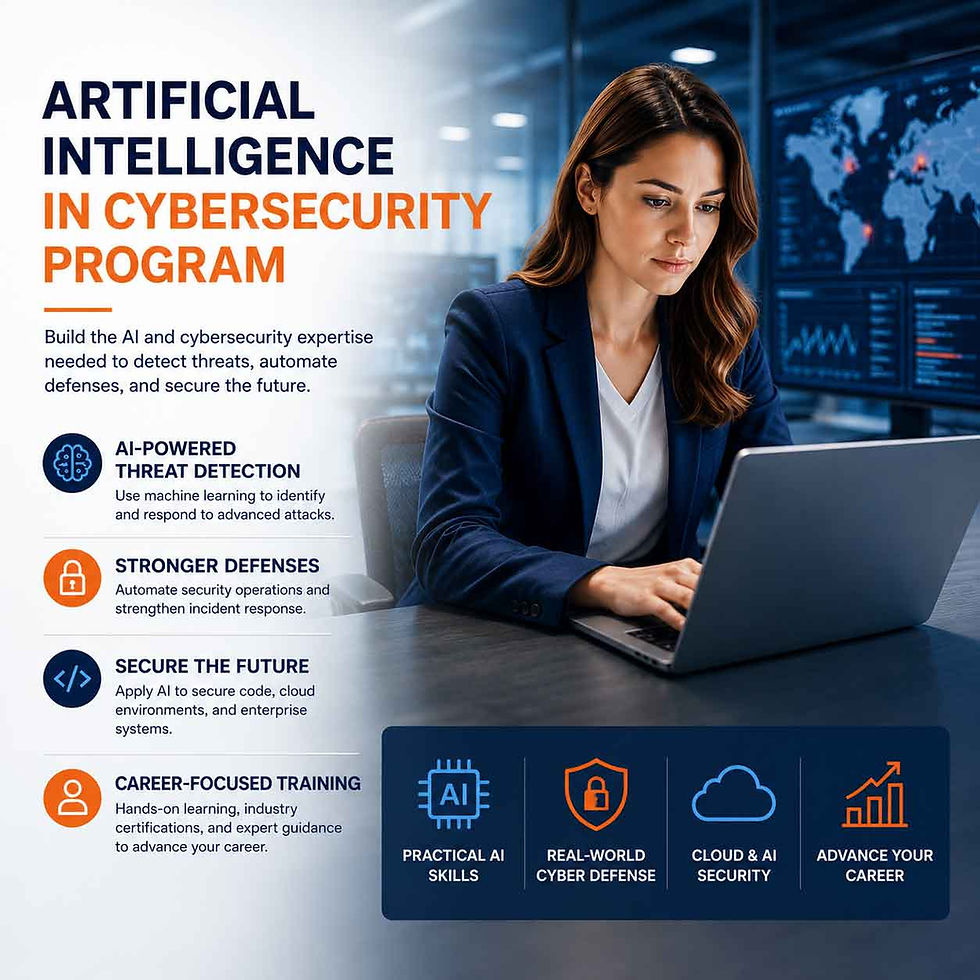 Explore our AI in Cybersecurity Program
Design to Advance your Career