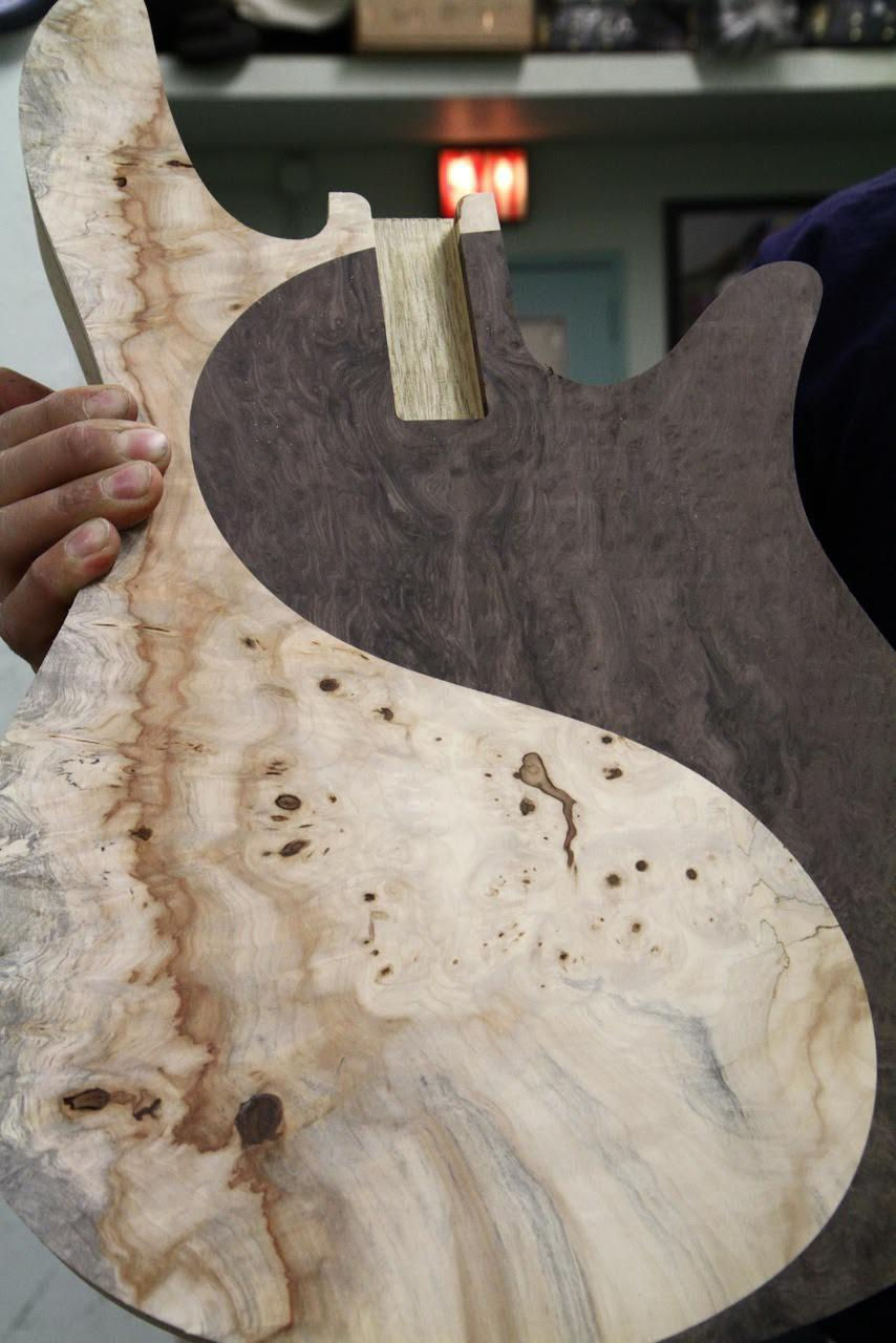 Thumbnail: Fodera Yin Yang Monarch 4 Deluxe - Chestnut / Water Redwood - USED