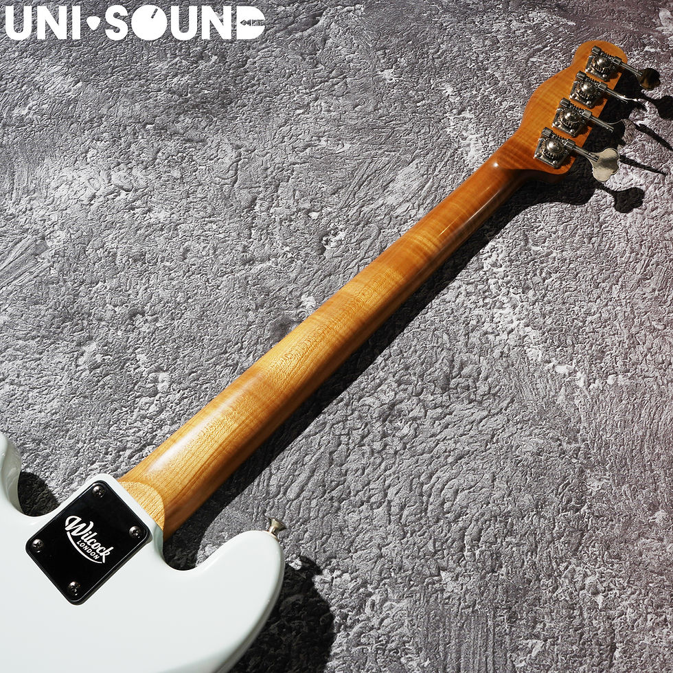 Thumbnail: Wilcock Mullarkey 30" Short Scale Bass - Sonic Blue - Made in UK
