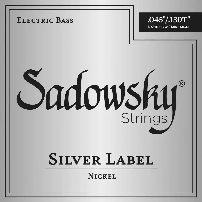 Sadowsky Silver Label Bass String Set, Nickel, Long Scale (34") - 5-String