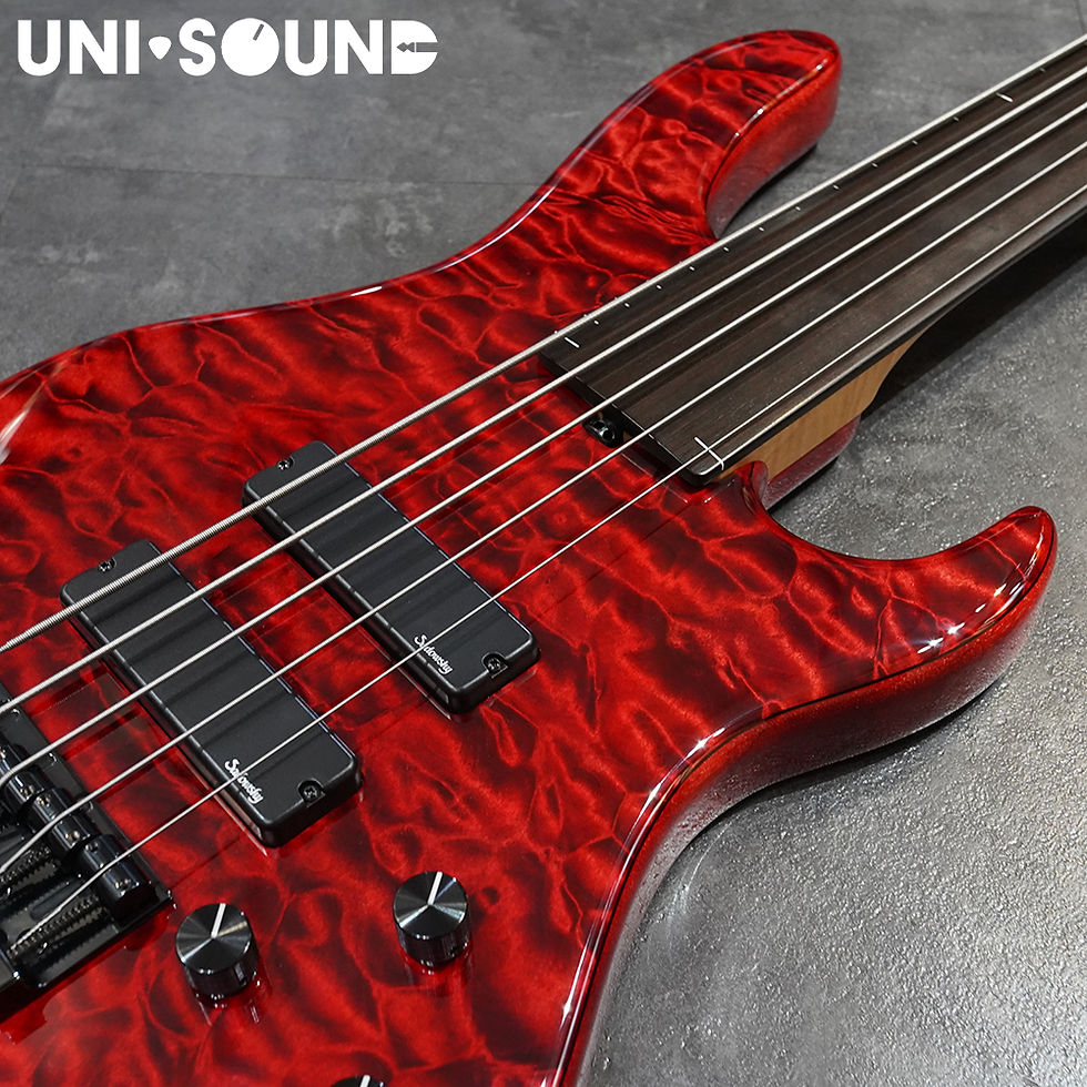 Thumbnail: Sadowsky Customshop 24-Fret Modern 5-String MG Quilted Maple Fretless