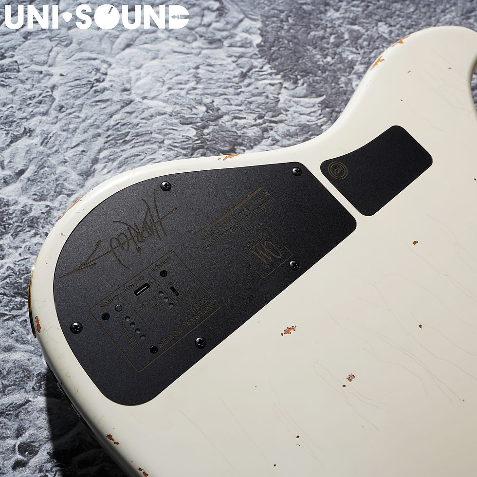 Thumbnail: Mayones Guitars Jabba HF Aged Blonde 5 Hadrien Feraud Signature Model