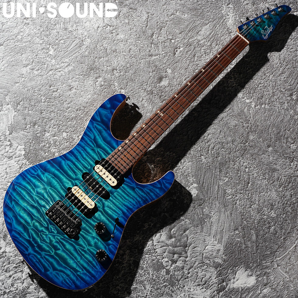 Suhr Custom Modern - Aqua Blue Burst (Custom Select Top)