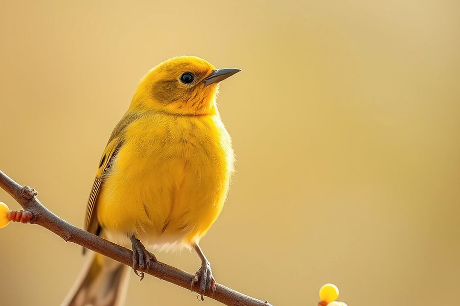 hint of a yellow golden spring bird to i