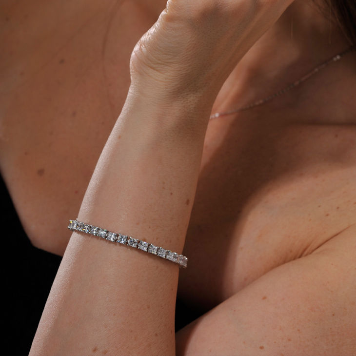 princess cut tennis bracelet