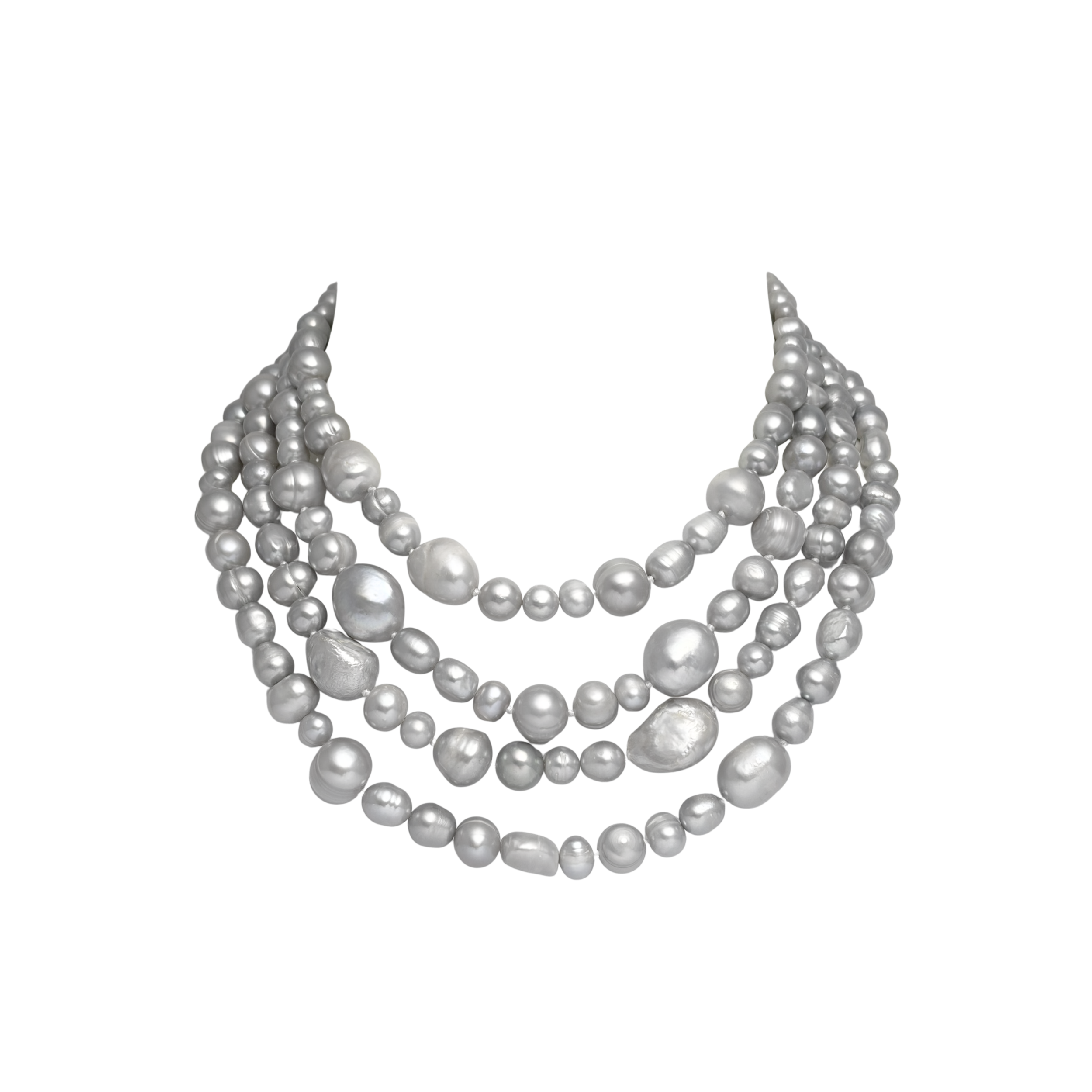 Imperial Grey Pearls Necklace