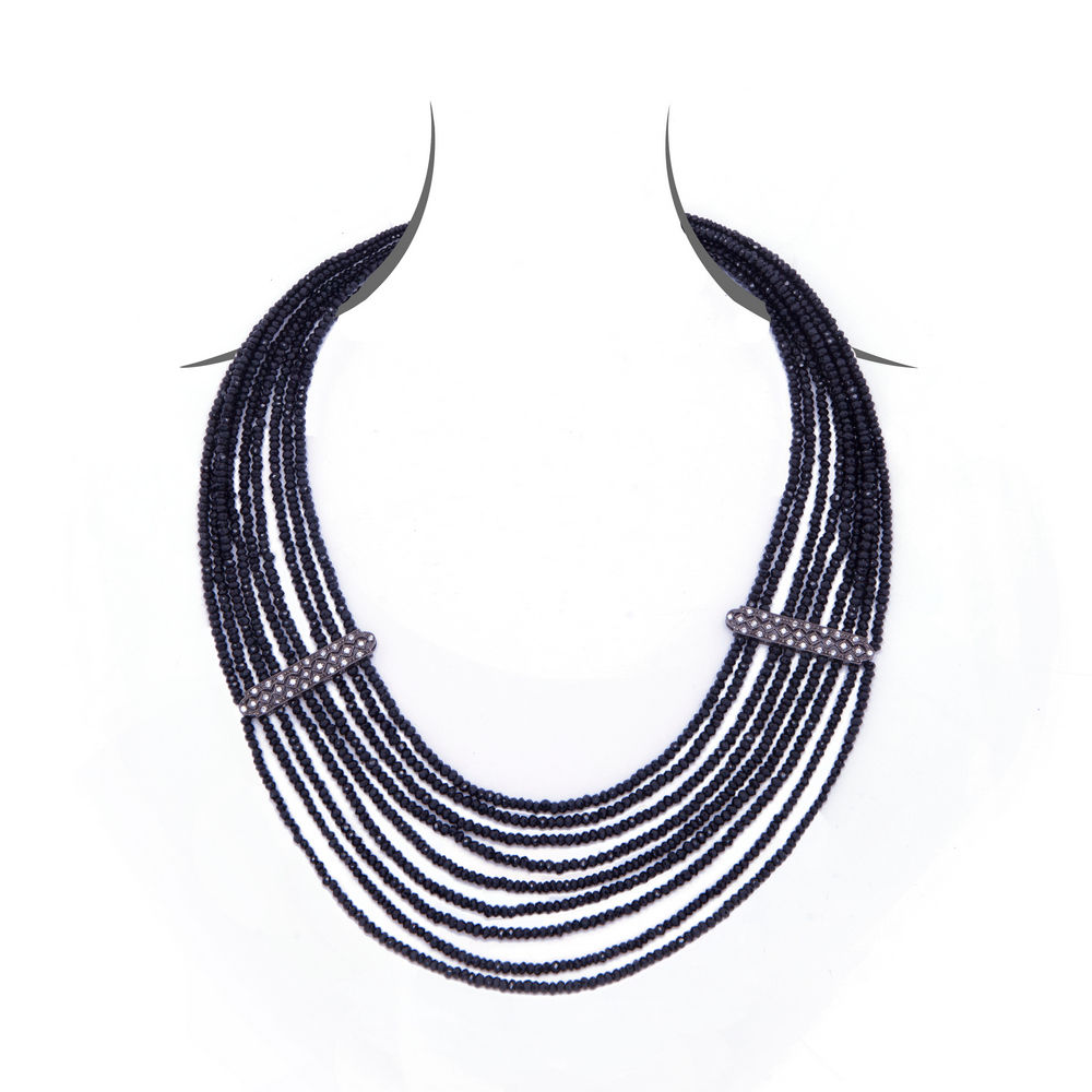 Spiritual Black Spinal Multilayer Necklace