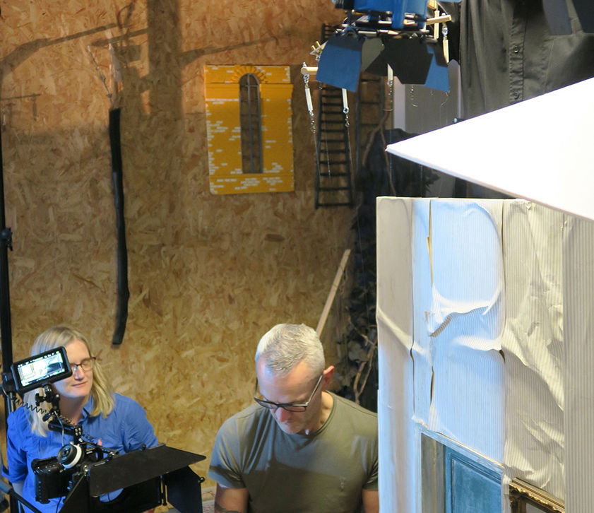 Shoot 02 Ronnie Le Drew (puppeteer), Claire Buxton (DoP) & Guy K. Ward (Director).jpg