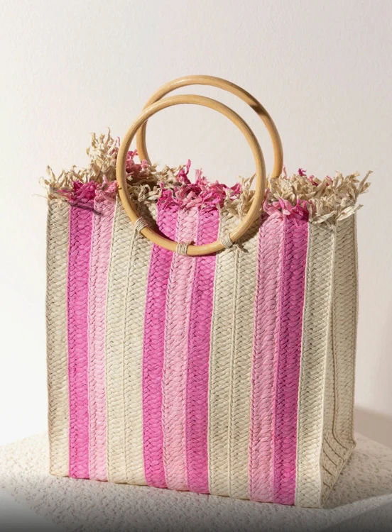 Shiraleah Beltran Tote In Berry Stripe