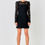 Miniaturbild: Pretty Style | Black Eyelet Structured Mini Dress