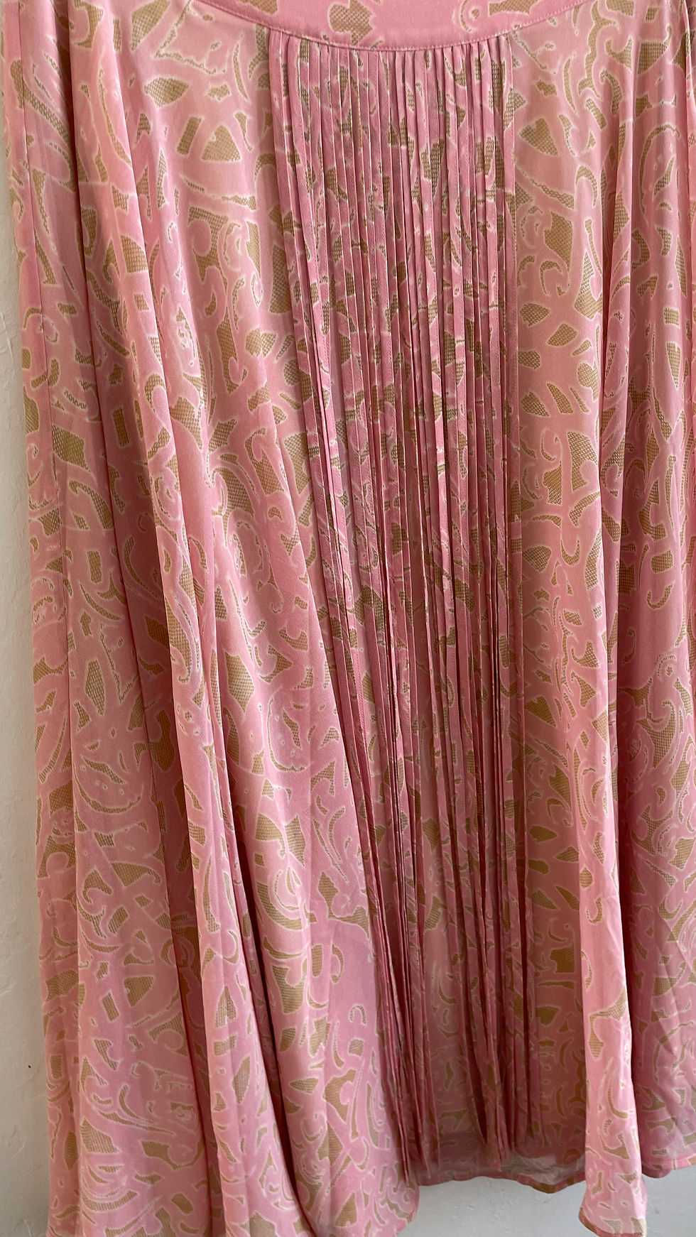 Thumbnail: RARE FIND** Soft Surroundings Pink Floral Front Fringe Maxi Skirt- PL