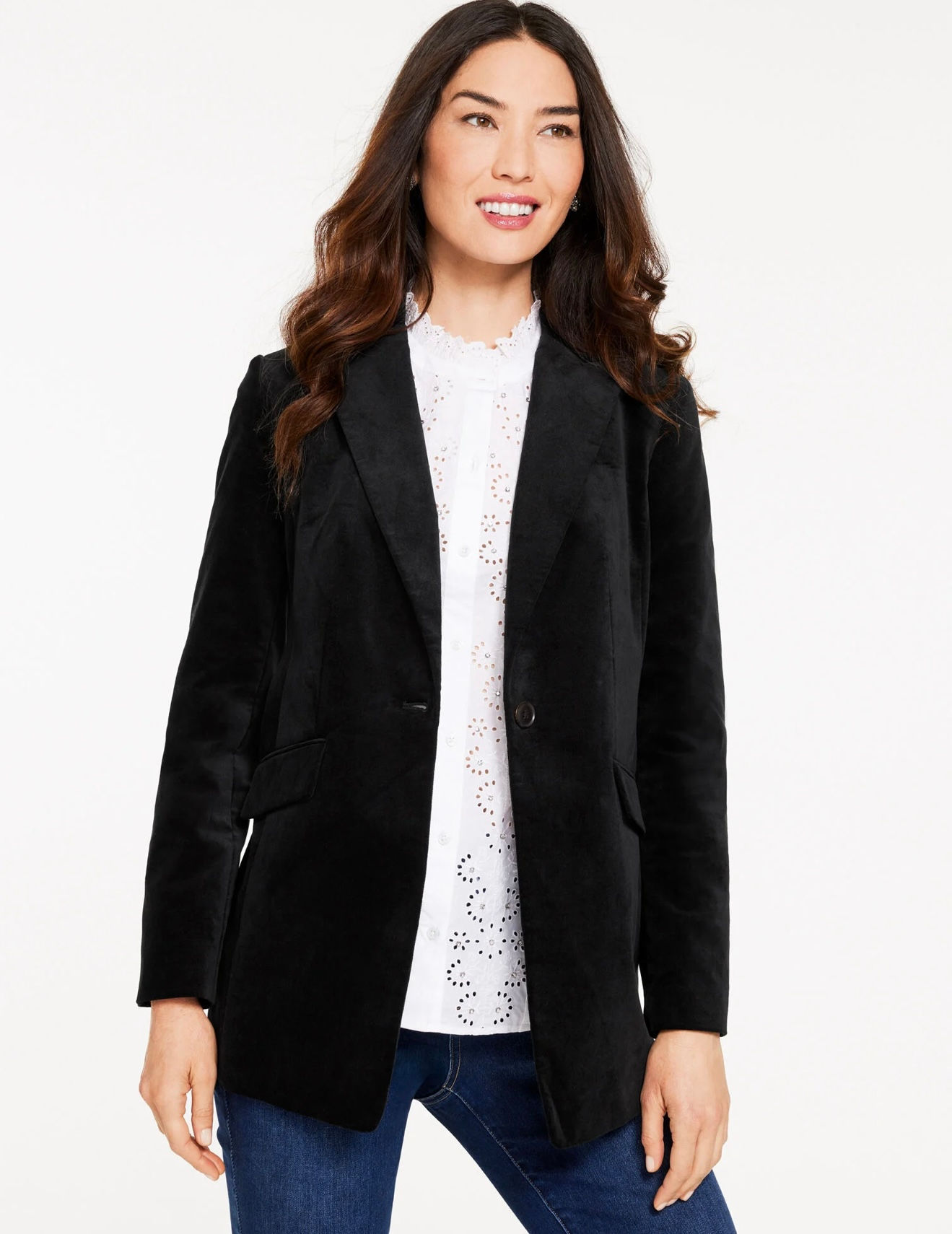 Talbots Modern Velveteen Blazer