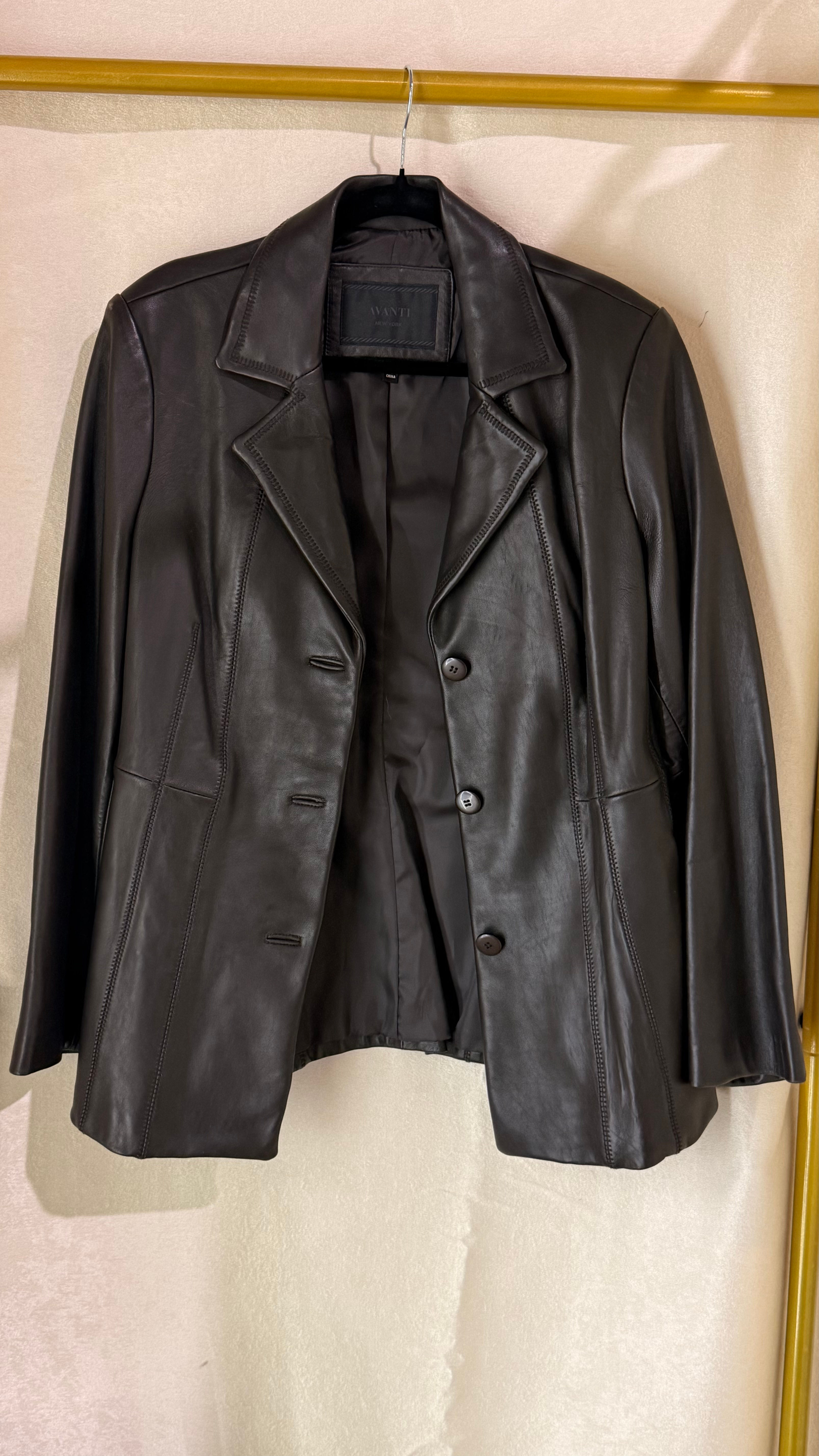  Vintage Avanti Brown Leather Jacket
