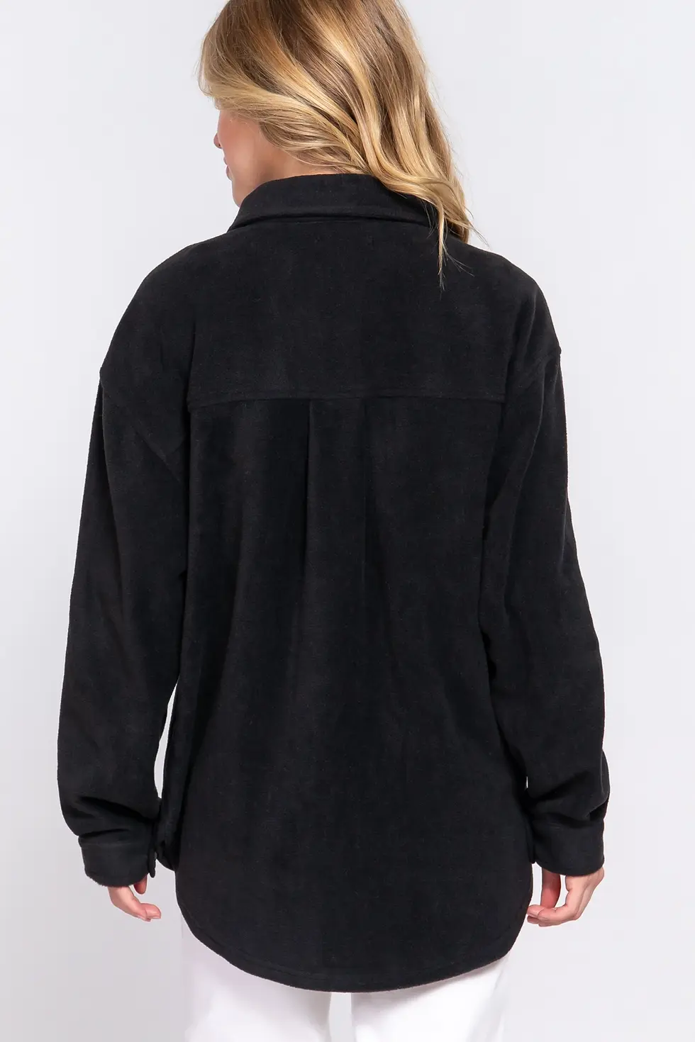 Thumbnail: Cozy On Up | Black Fleece Shacket