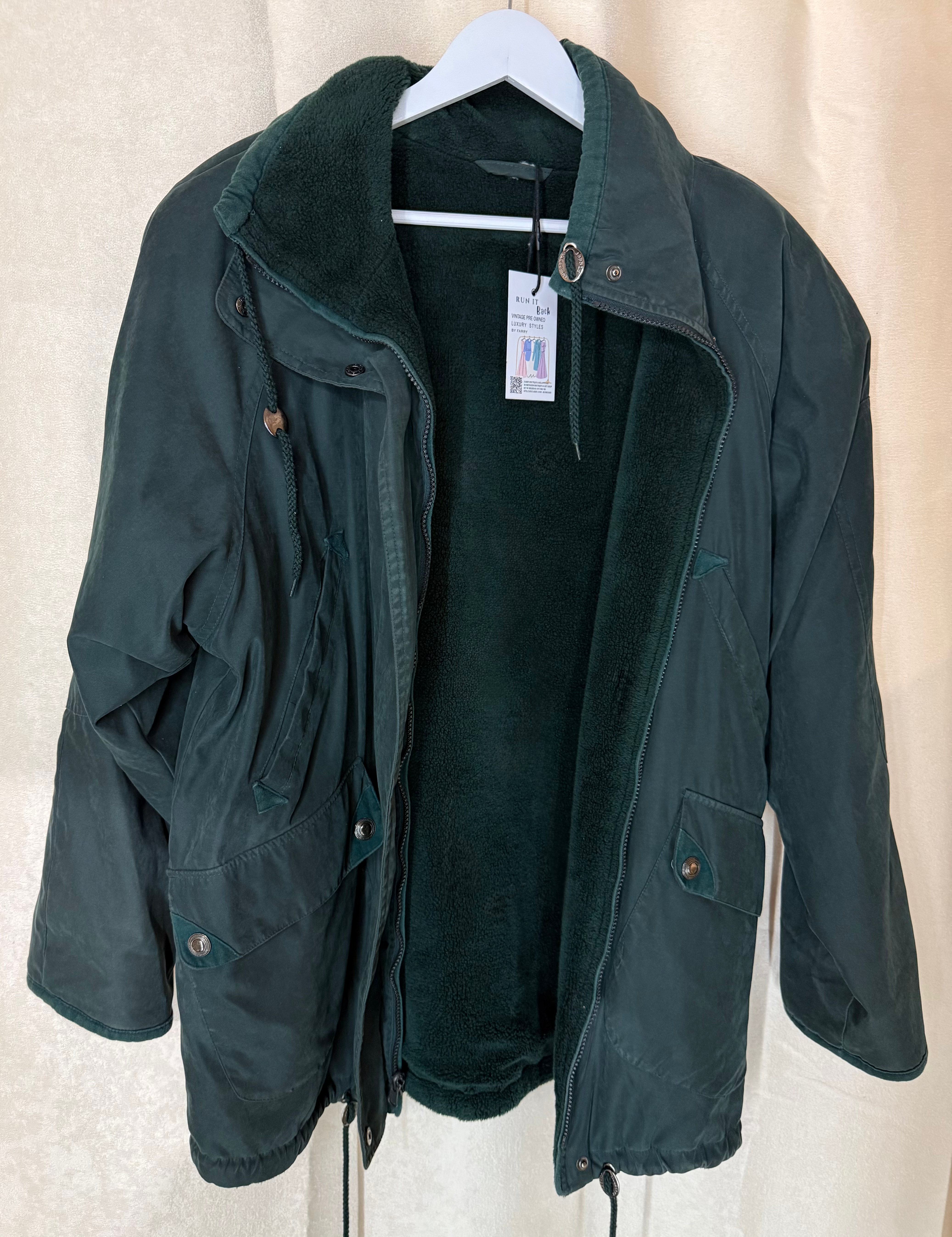 Vintage Mulberry Street Reversible Green Jacket