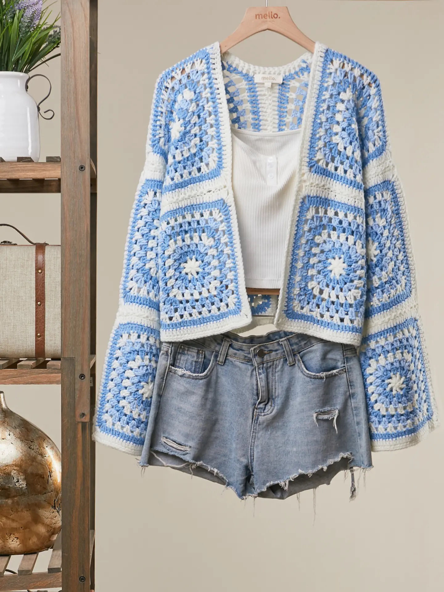 So Much Love | Hand Made Crochet Square Pattern Cardigan