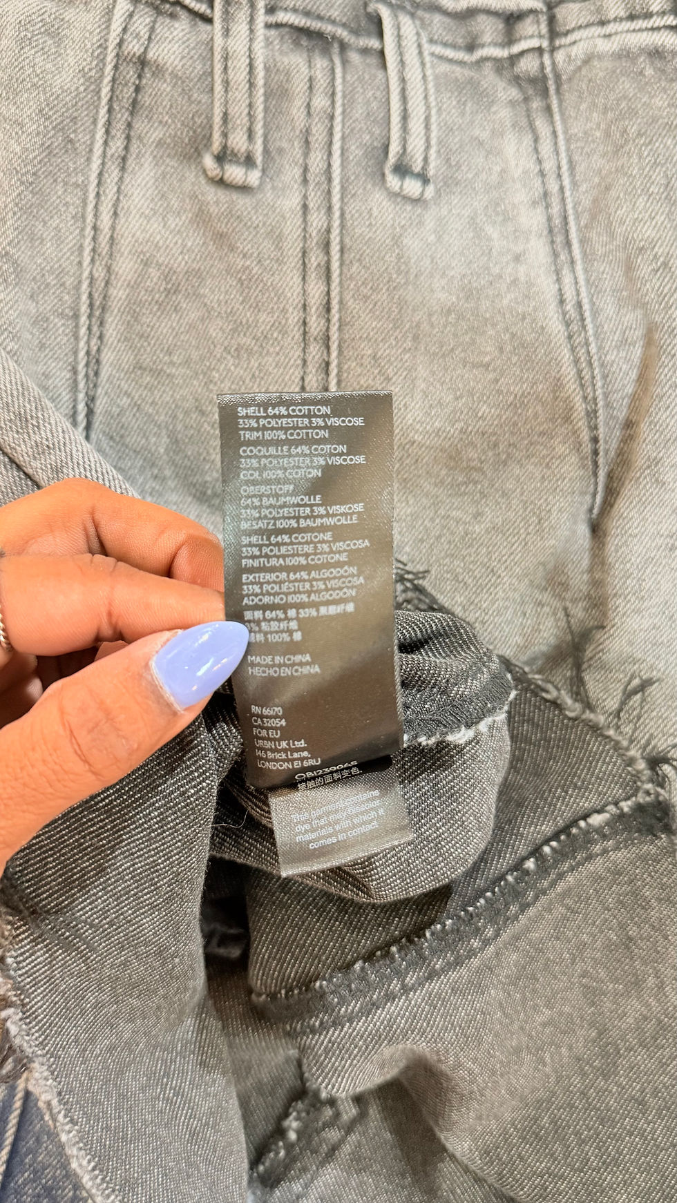 Thumbnail: Free People East Of Eden Denim Gray Wash Mini Skirt- 29