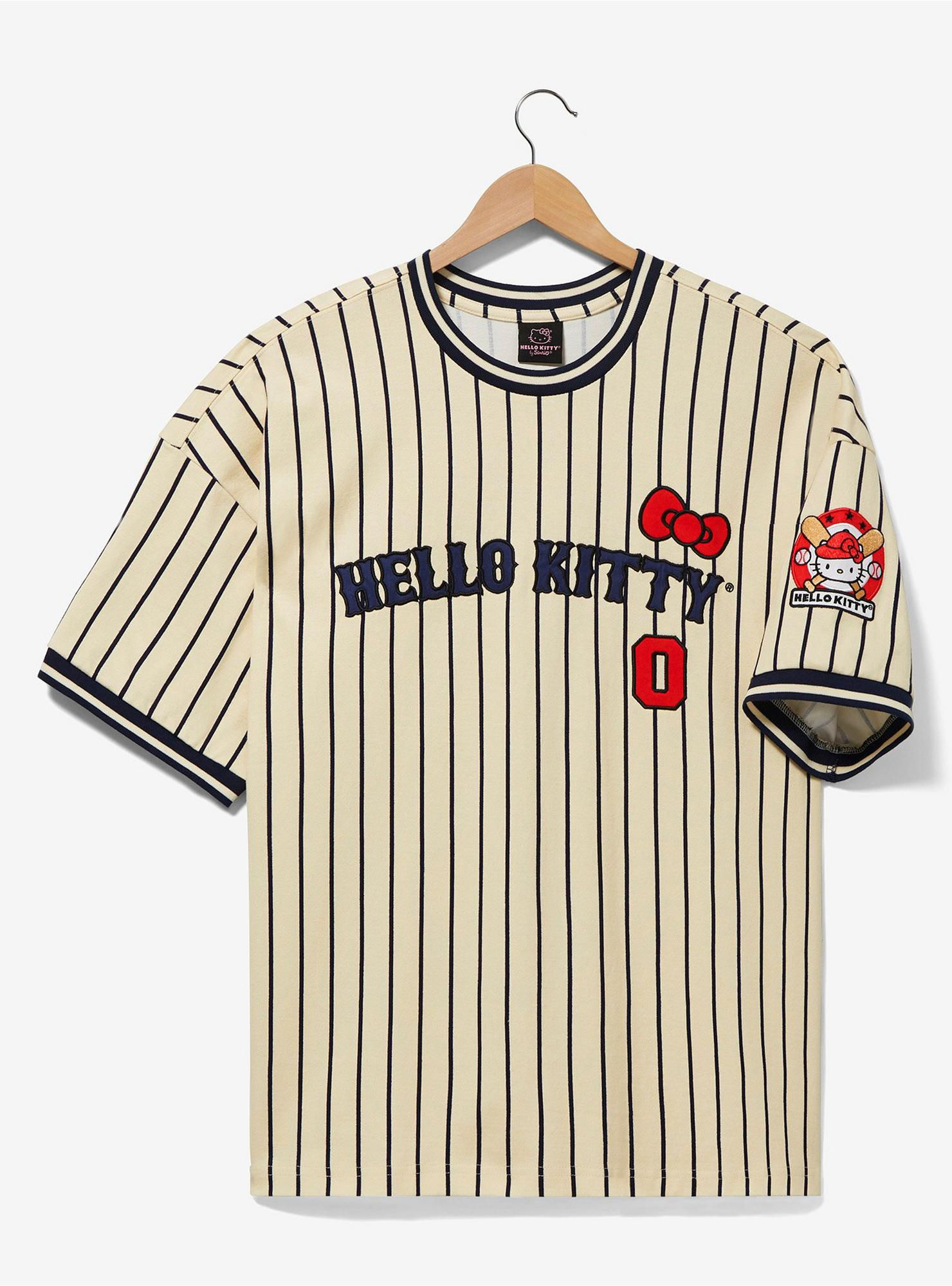 Sanrio Hello Kitty Striped Baseball Jersey BoxLunch Exclusive Tee- XS