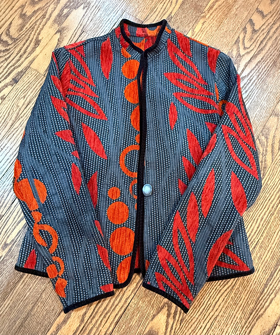 Red Multi Reversible Jacket | R I B Styles