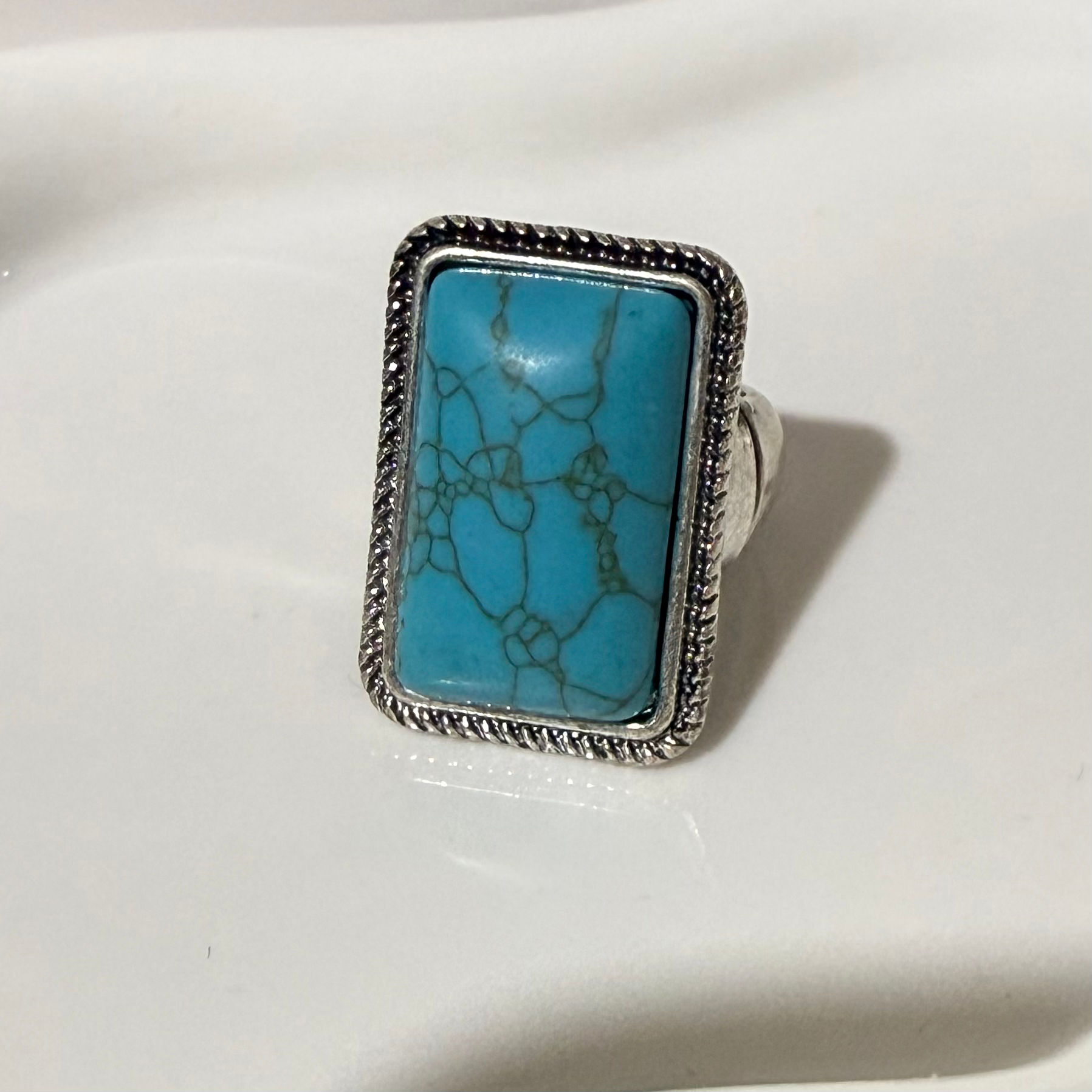 Turquoise Statement Stretchy Ring