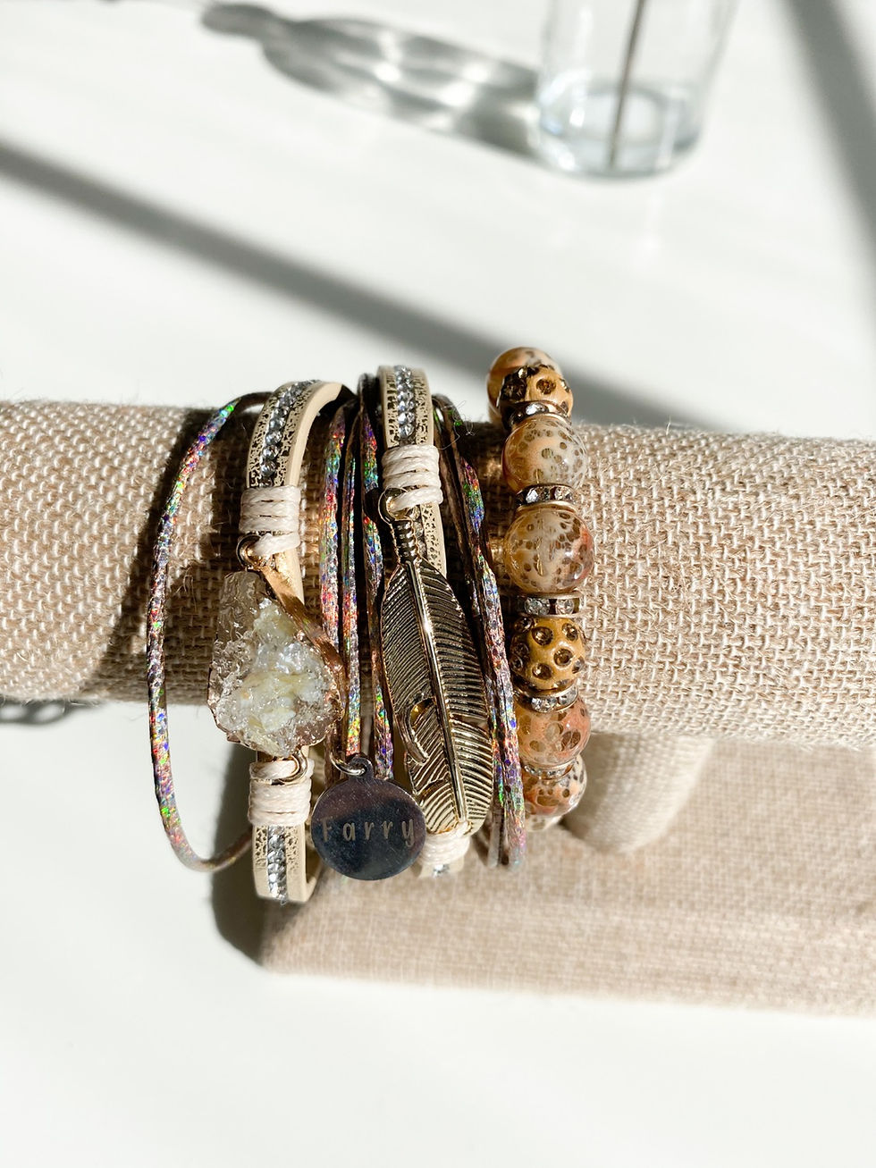 Miniaturbild: Leather Wrap Band | Brown Bracelet Set