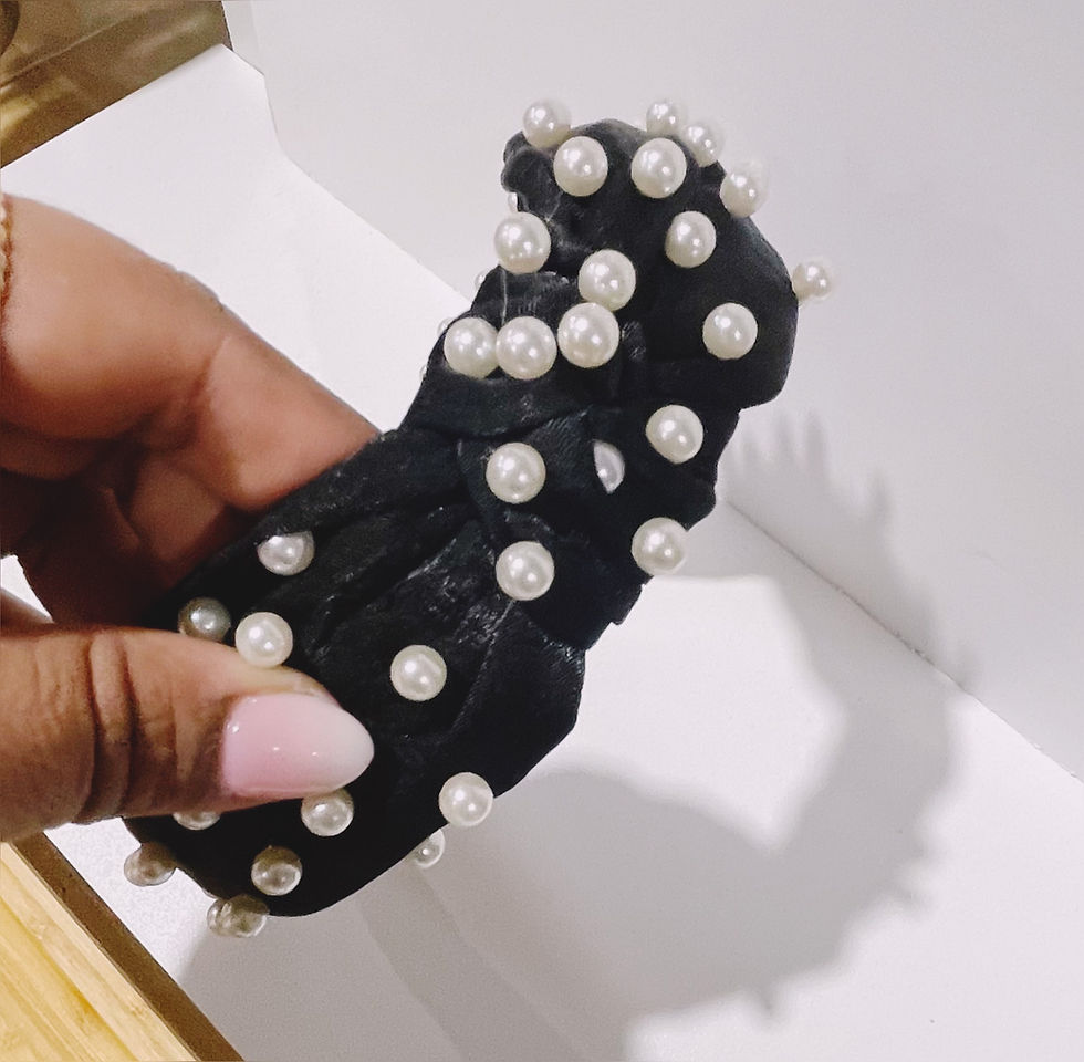 Miniaturbild: Cute Add | Black Beaded Headband