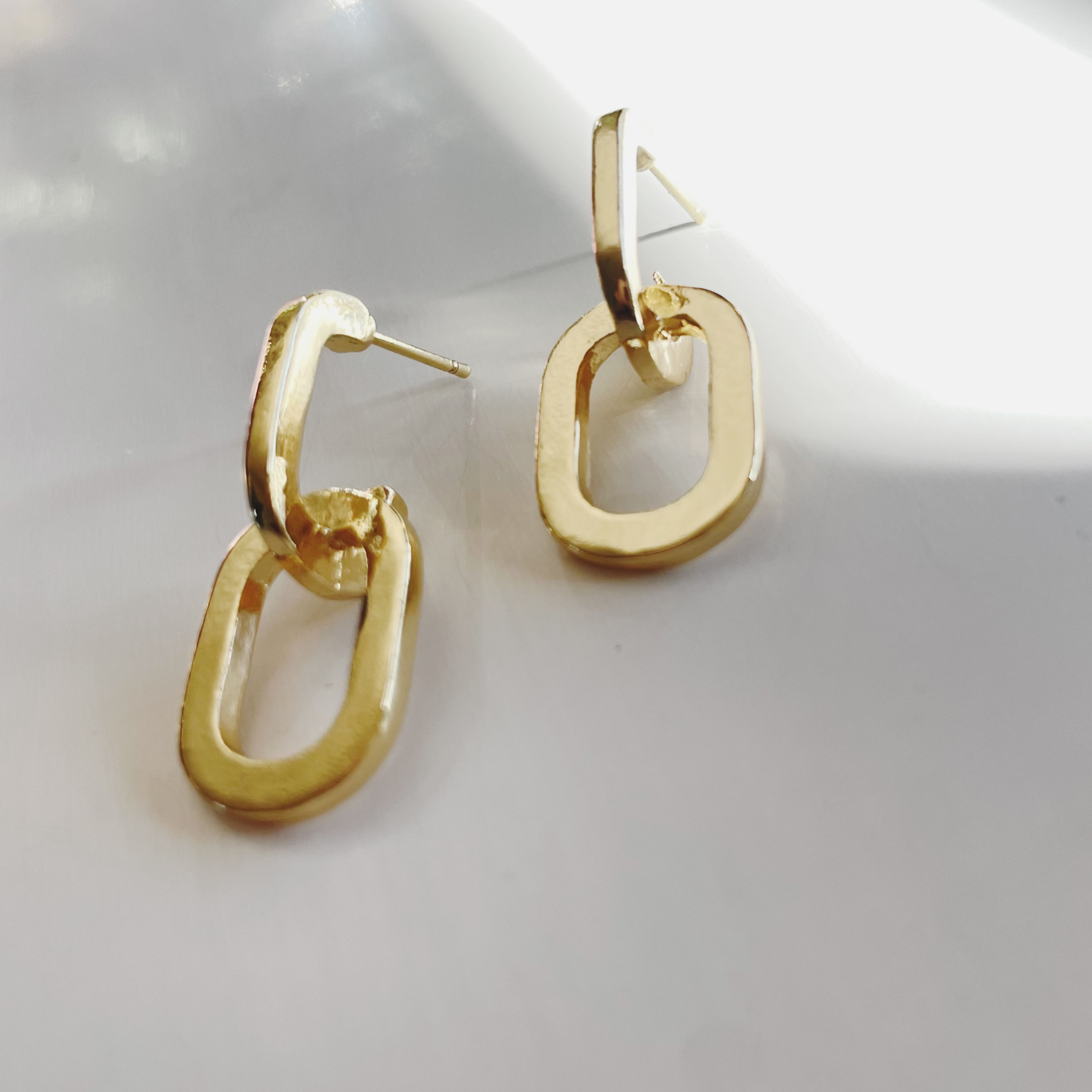 Double Link | Gold Earrings