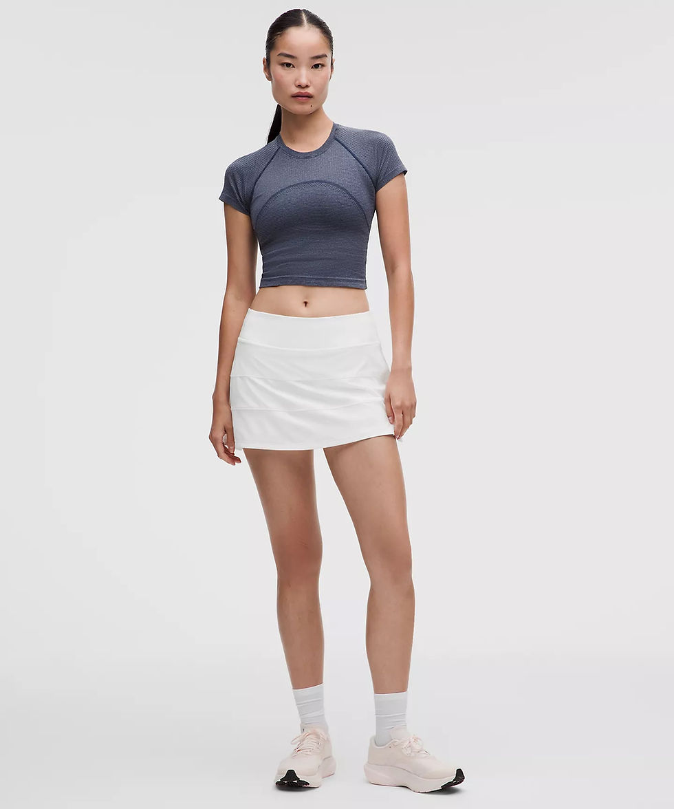 Miniature : Lululemon Pace Rival Mid-Rise Skirt in White - 12