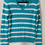 Thumbnail: Vtg Ralph Lauren Teal Striped Cotton Cable Knit