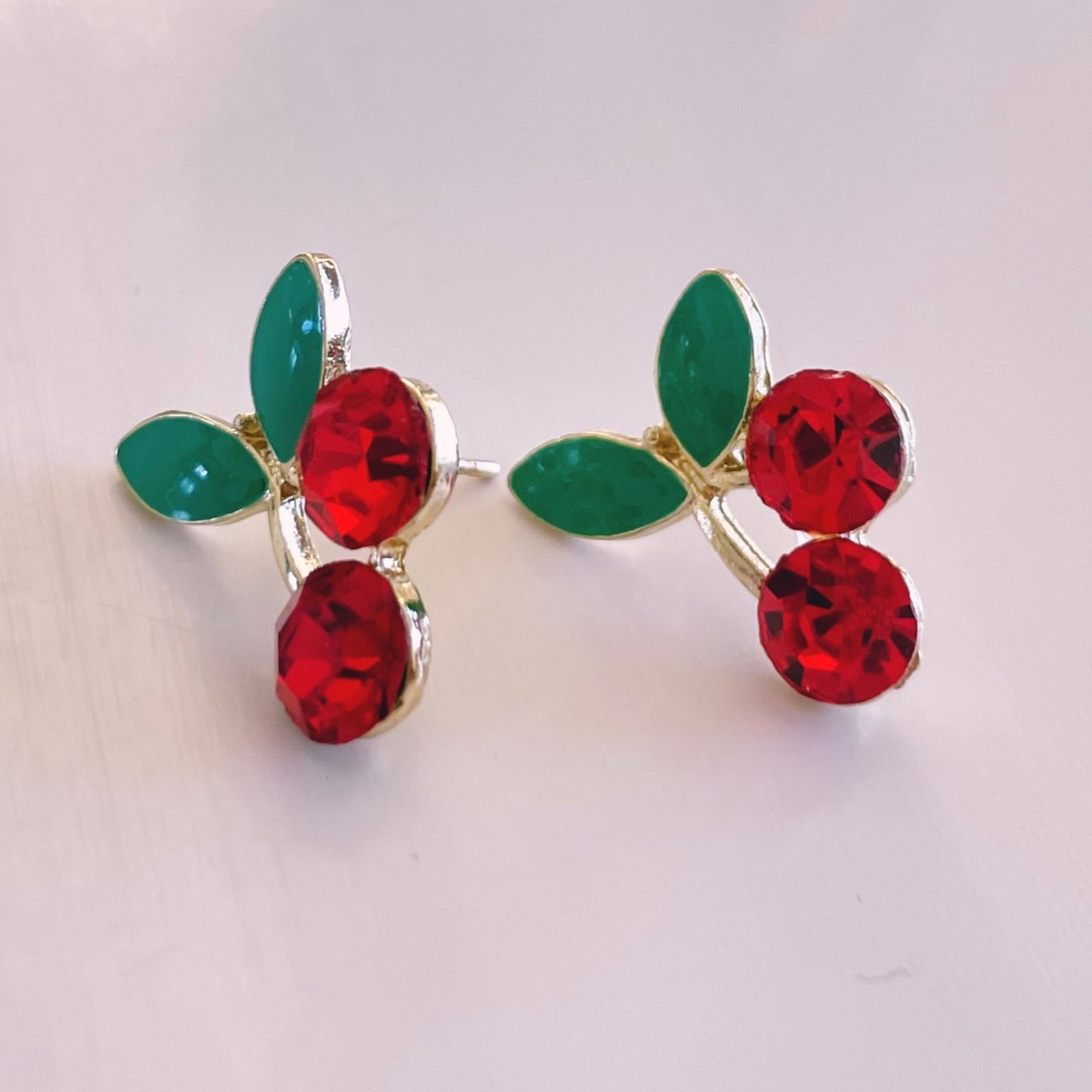 Cherry | Minimal Stud Earrings