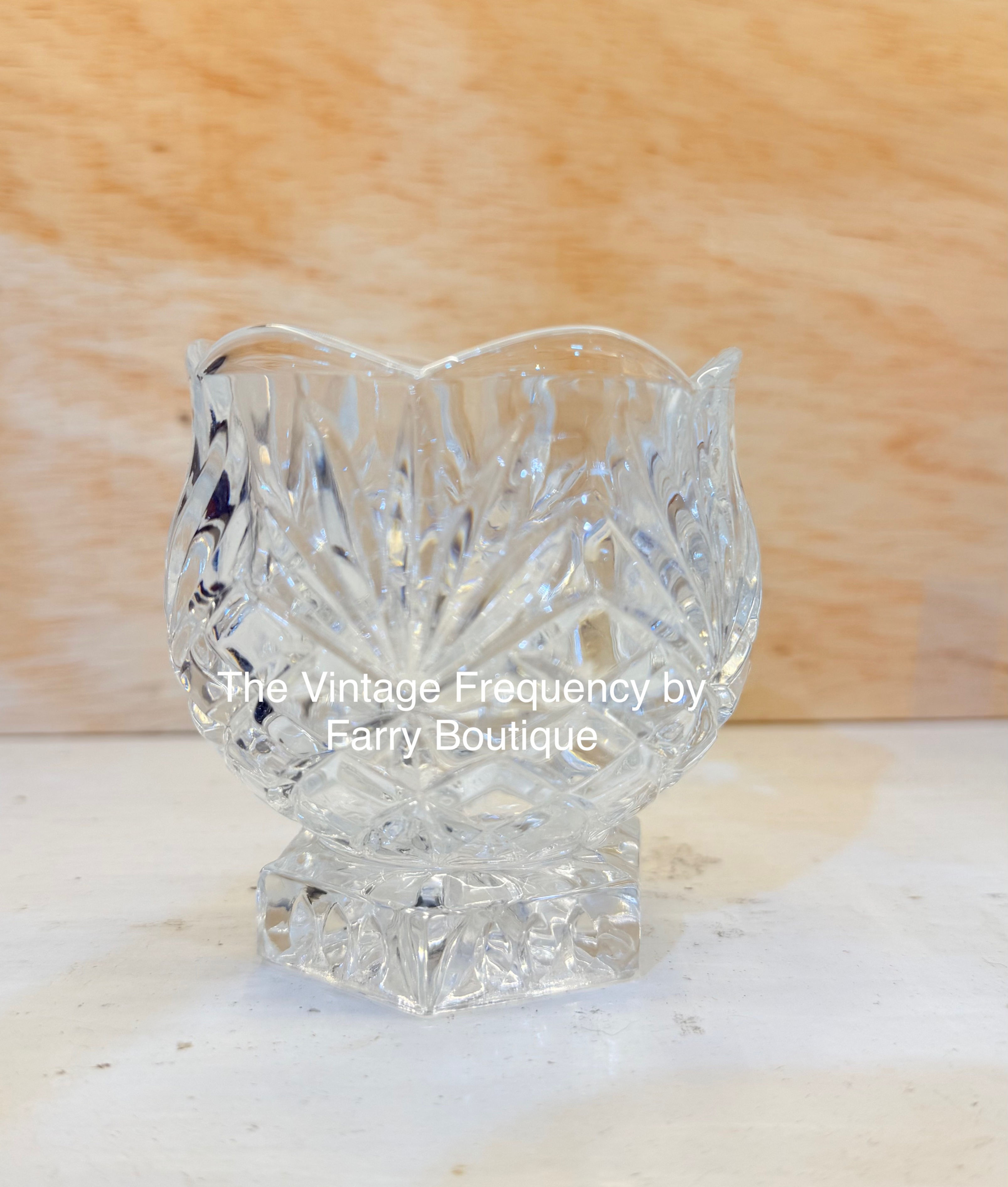 Crystal Clear 24% PBo Lead Crystal Candle Holder