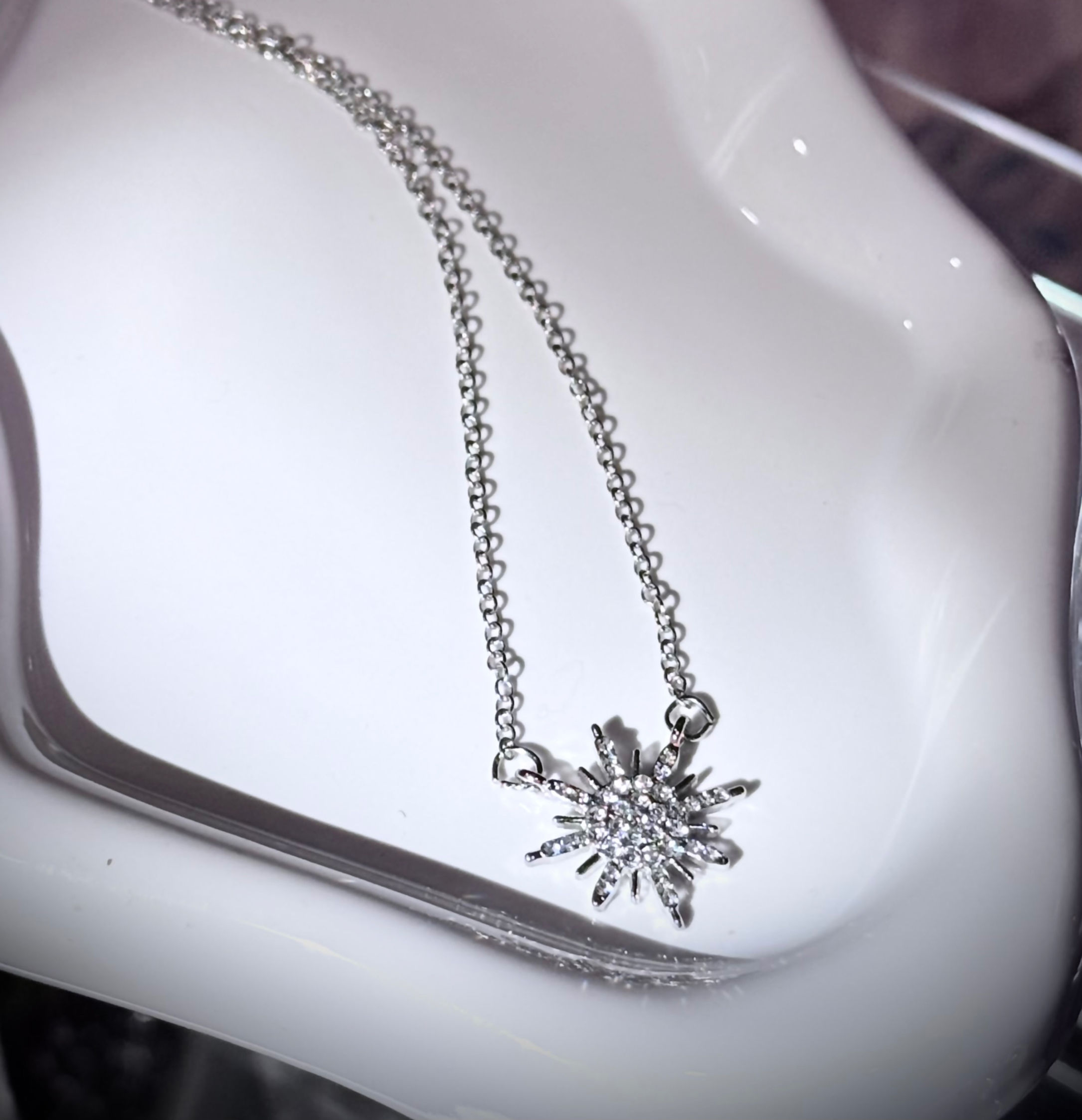Star Pendant Rhinestone Necklace