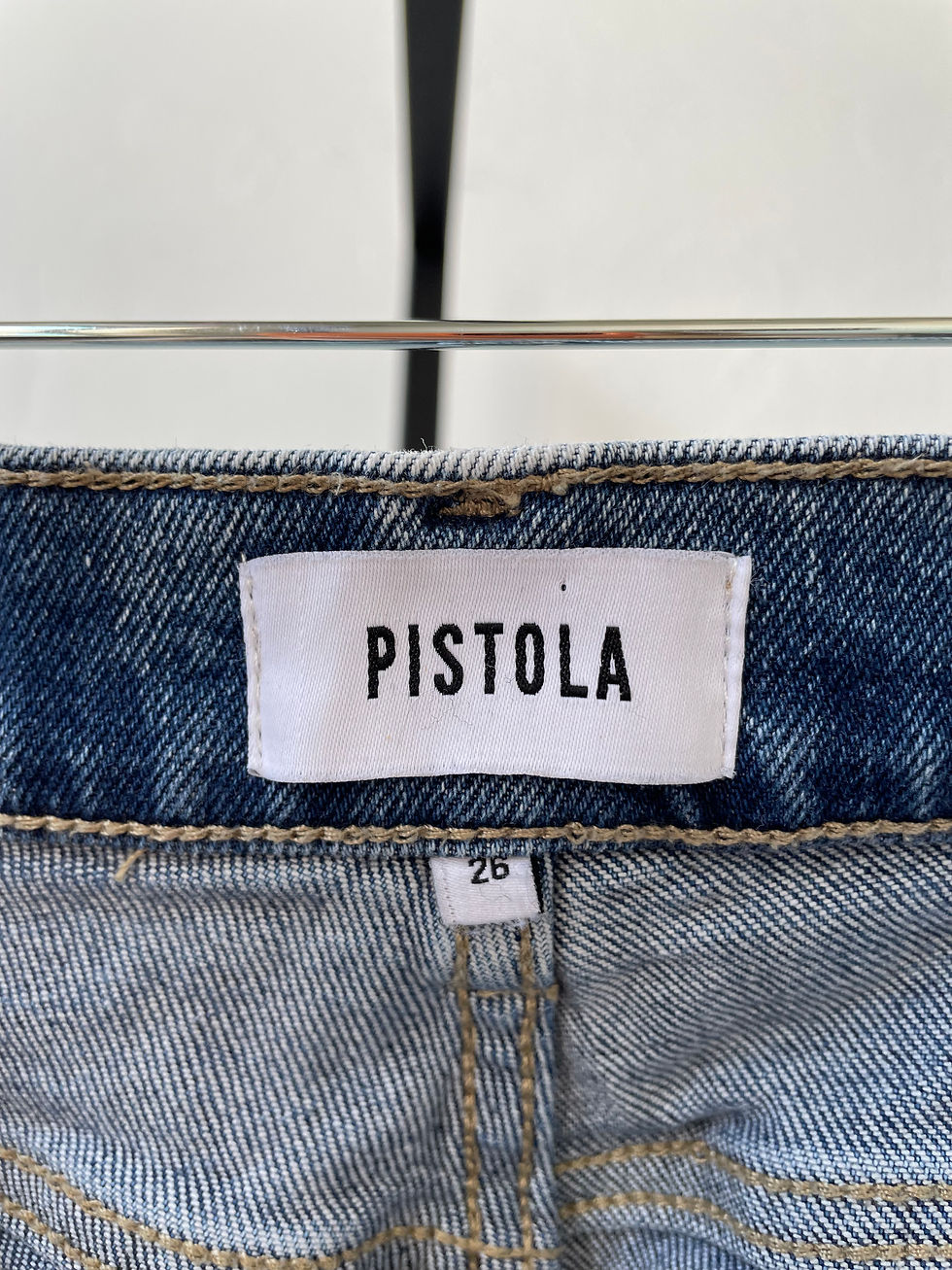 Прев'ю: Pistola Charlie High Rise Distressed Straight Jeans - 26