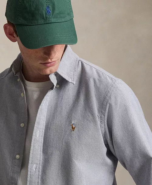 Miniature : Vintage Ralph Lauren Yarmouth Pinpoint Oxford Shirt Navy - 16/34