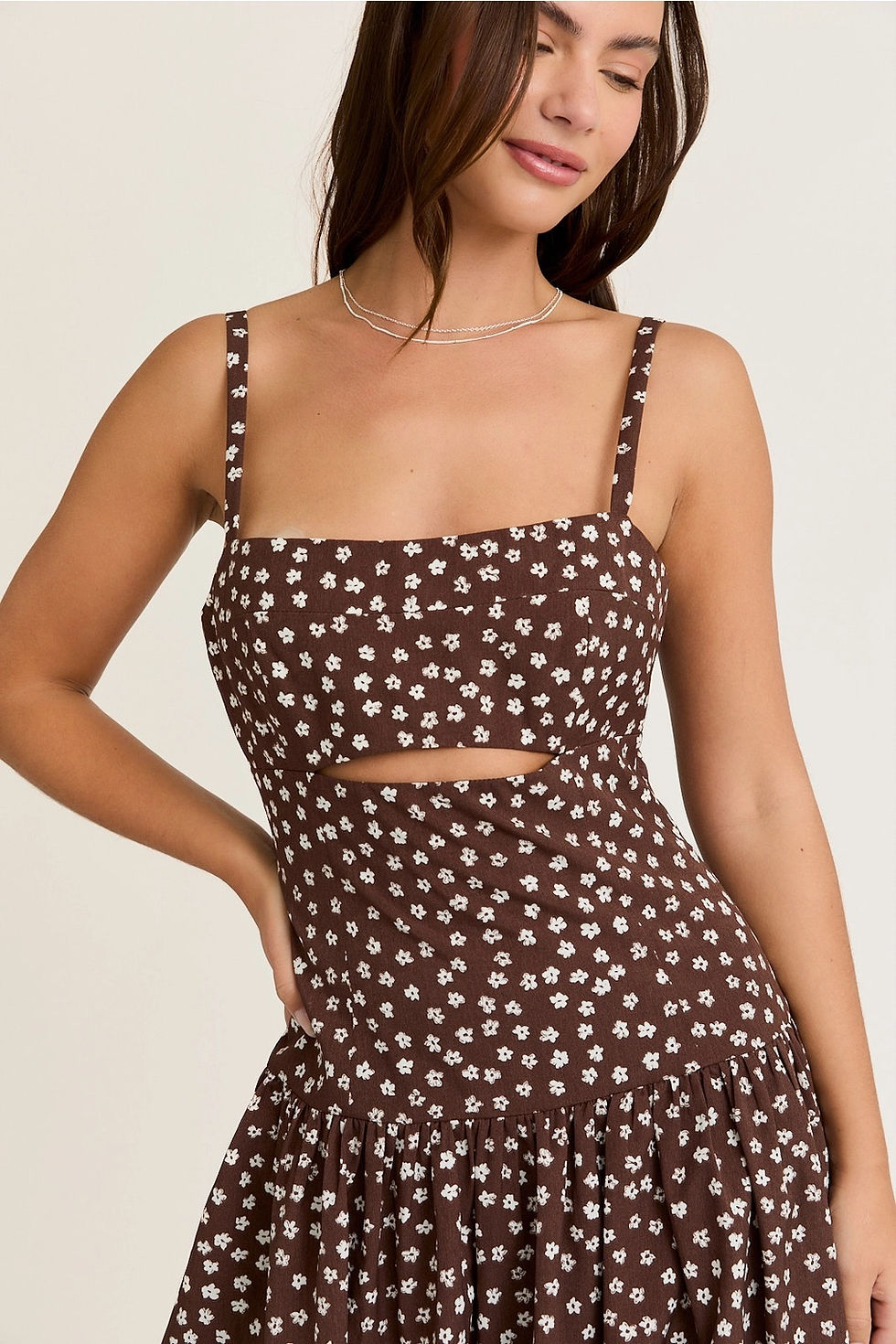Thumbnail: Bestie Please | Bubble Hem Cutout Mini Dress