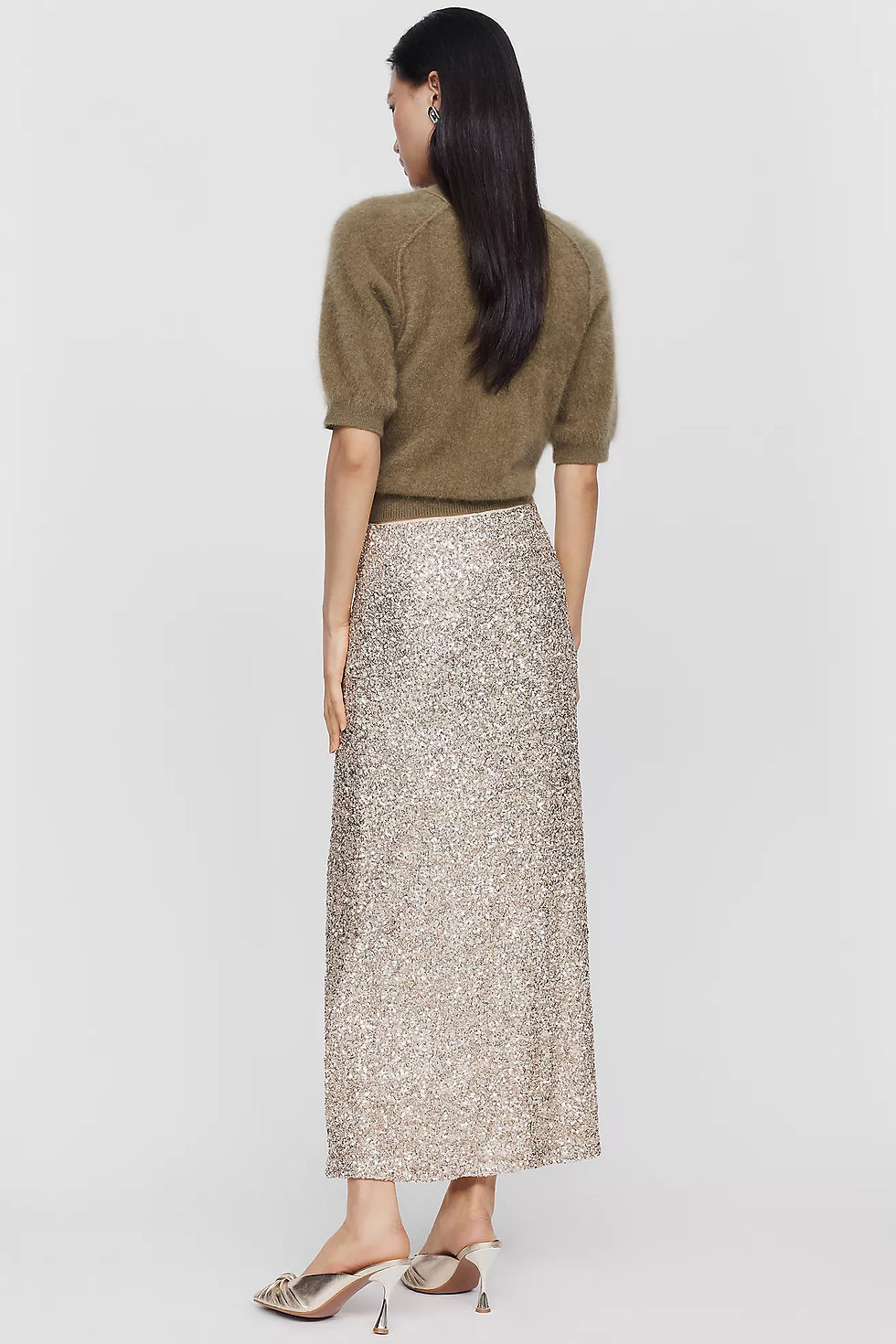 Miniatura: Anthropologie The Tilda Maxi Slip Skirt: Sequin Edition - M