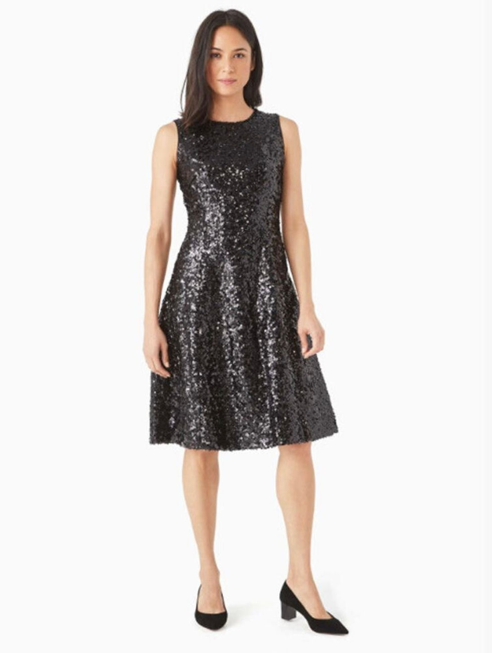 Kate Spade Black Sequin Bow Cocktail Dress w/ Pockets
