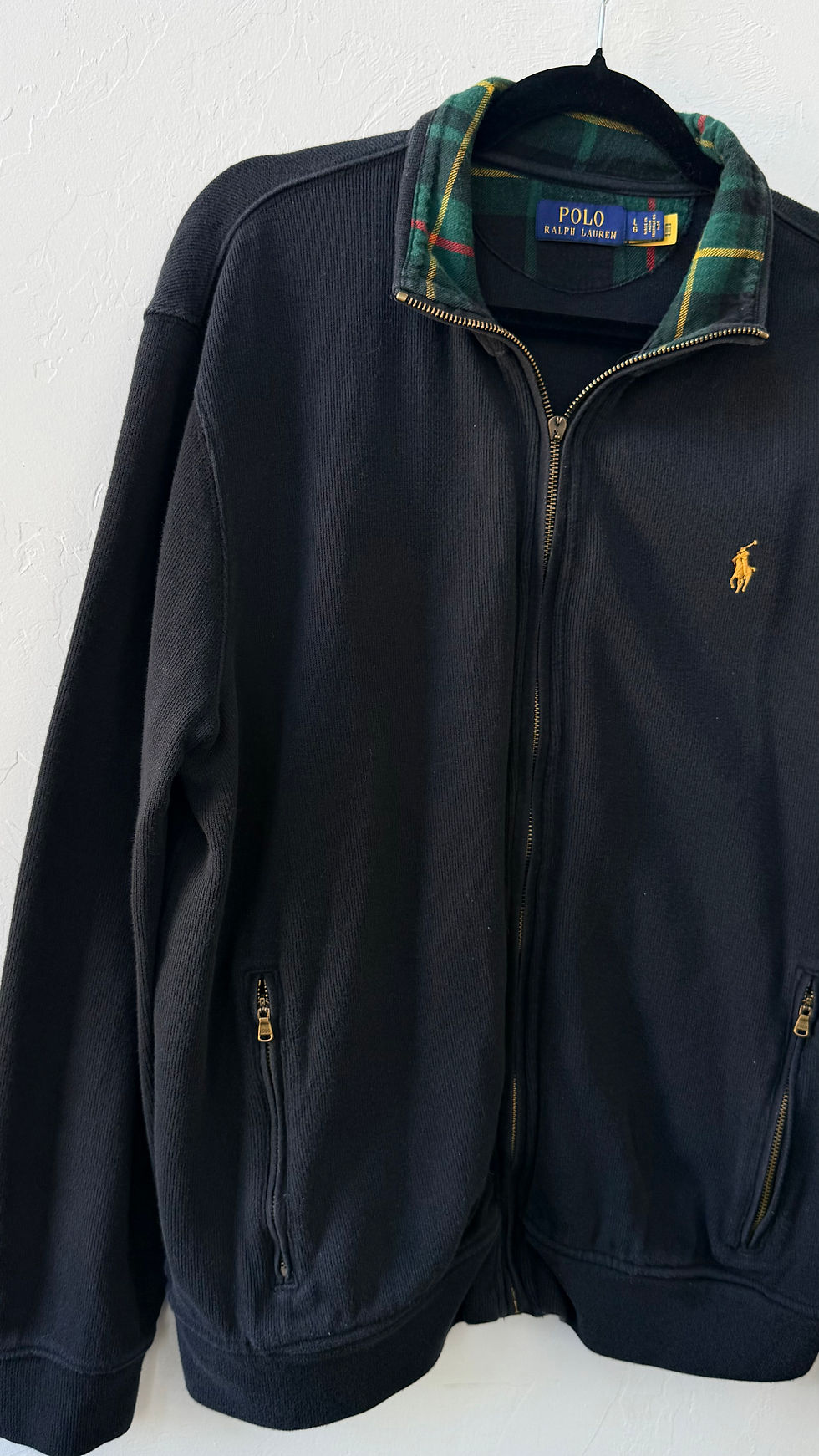 Thumbnail: Men’s 90’s Polo Ralph Lauren Fleece Zip-up Sweatshirt- L