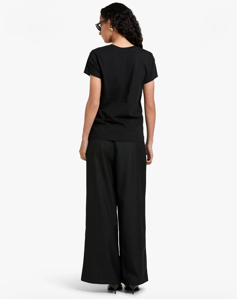 Thumbnail: Ralph Lauren Sports Black Cotton Jersey V-Neck T-Shirt- M