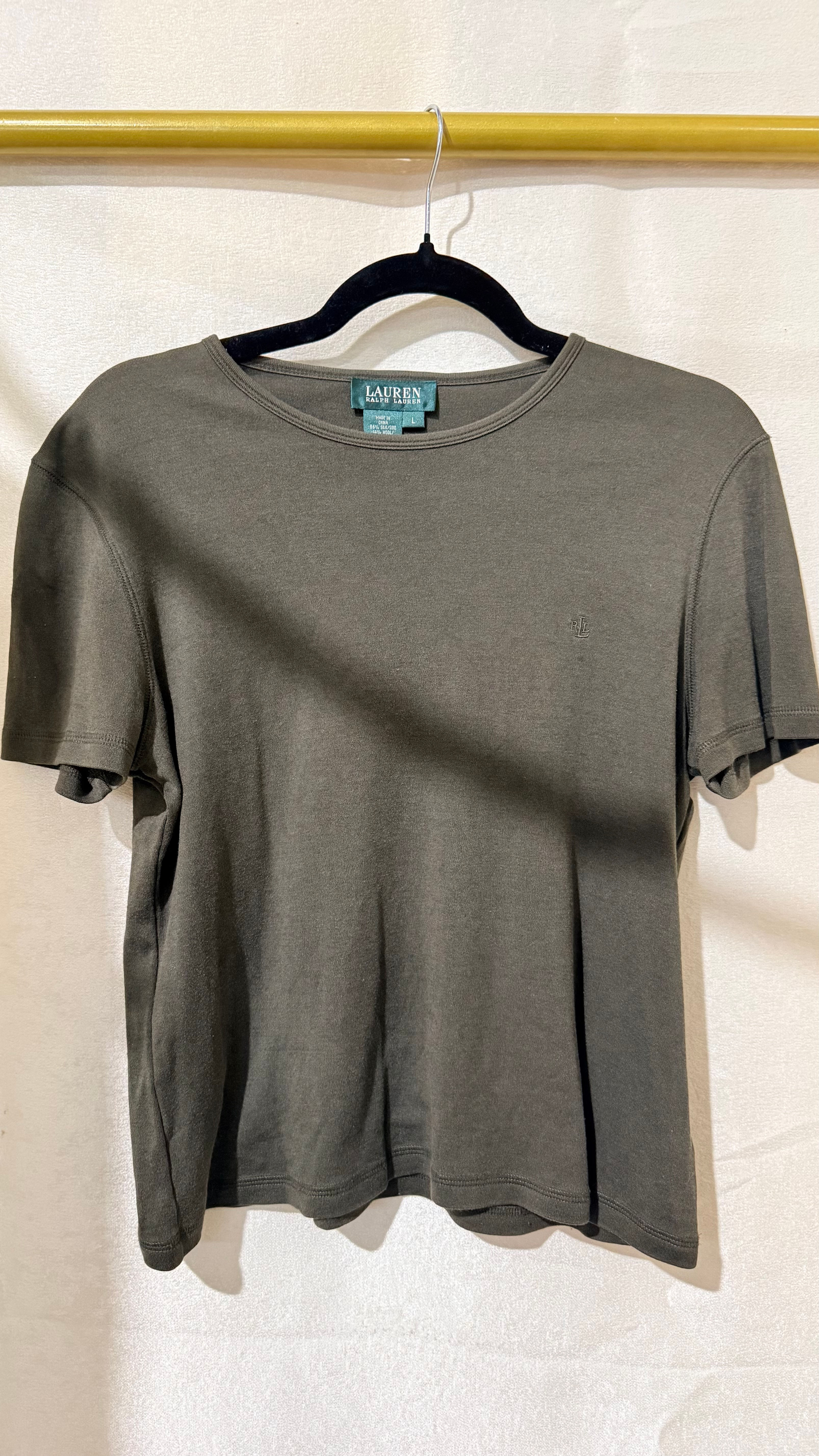 Ralph Lauren Silk Wool Blend Crewneck Short Sleeve Knit Retails:$165 - L