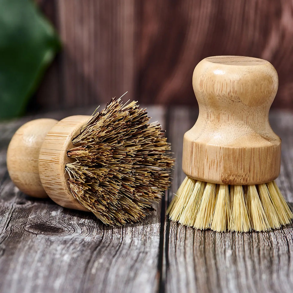 Thumbnail: Bamboo Handle-Less Dish Scrubbing Brush (Plastic Free)