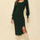 Miniature : Forever Chic | Deep Green Long Sleeves Sweater Dress