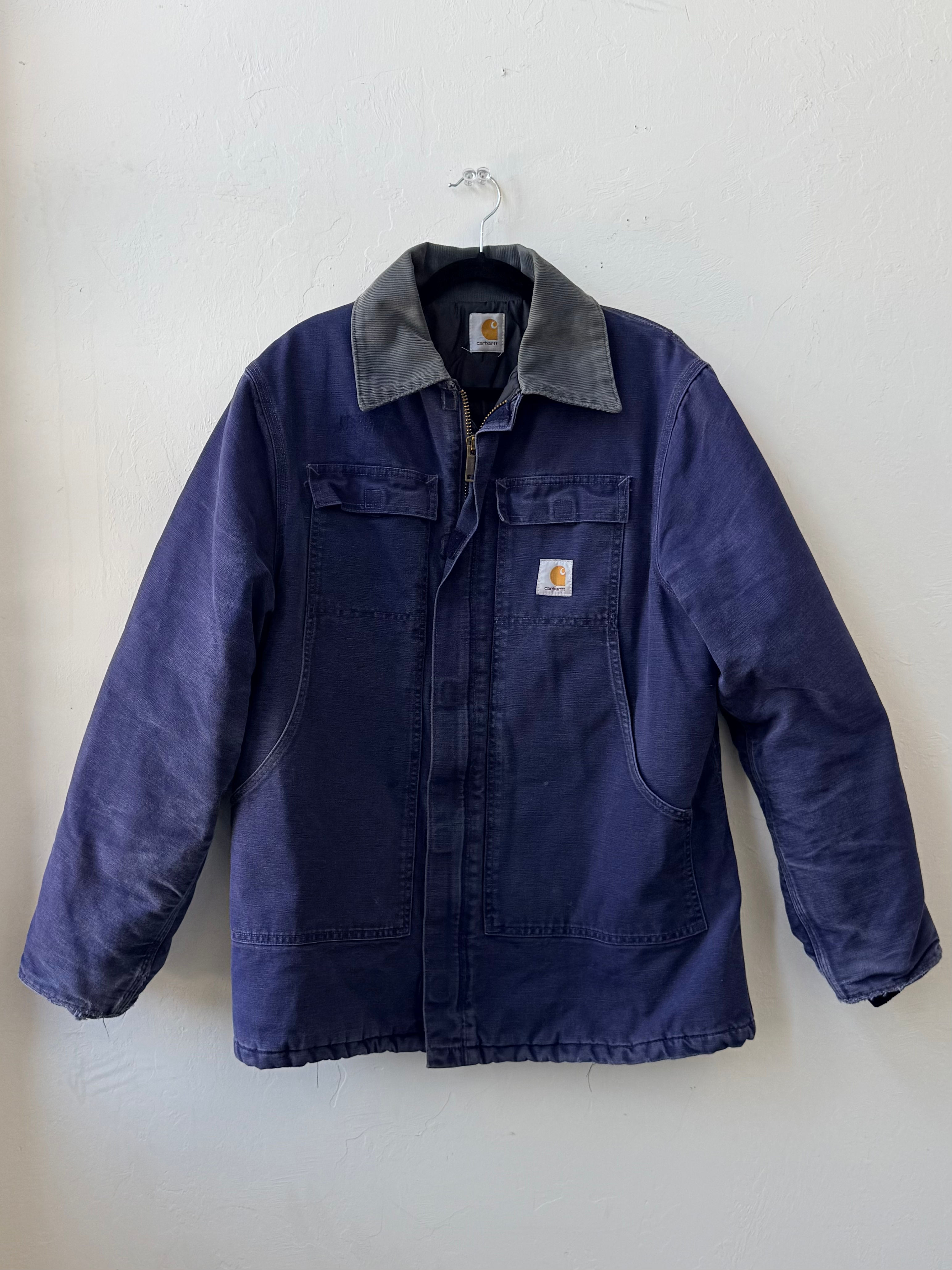 Vintage Carhartt C01 Arctic Rugged Chore Quilted Navy Jacket- XL