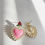 Прев'ю: Vintage Heart | Pink Earrings
