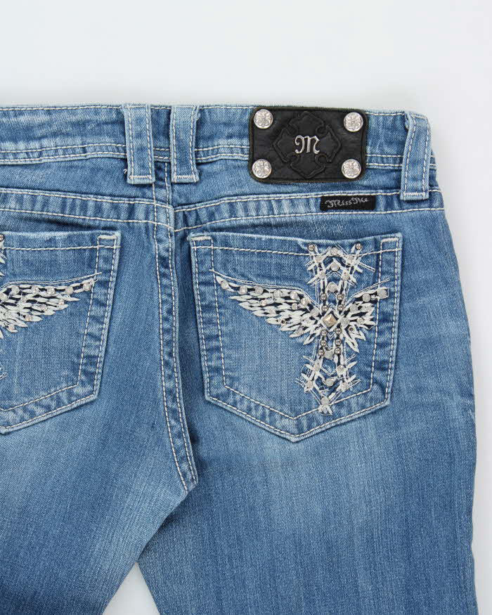 Miss Me Embroidered Wing Boot Cut Jeans- 29