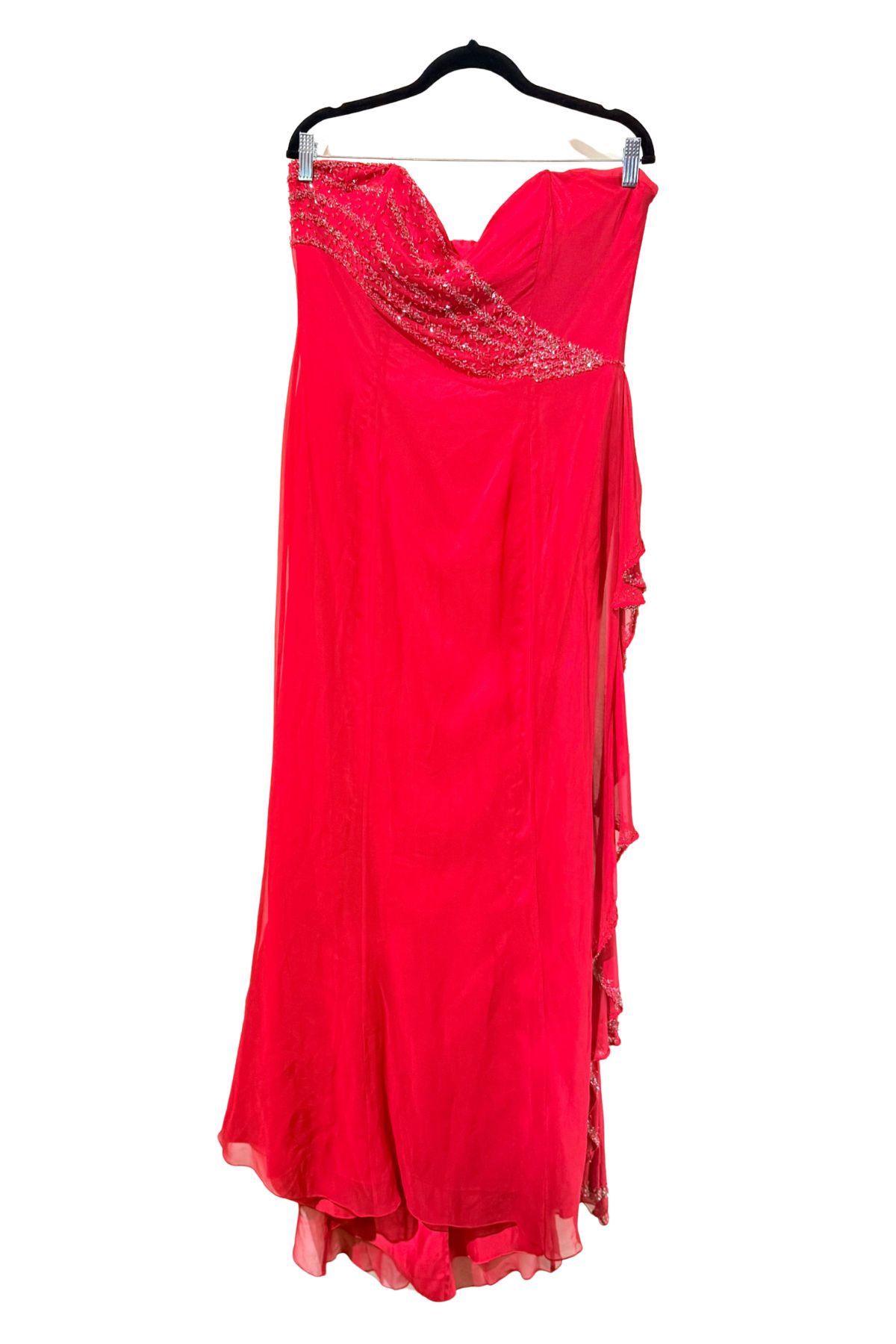 Vintage Jenny Packham Red Silk Embellishment Gown
